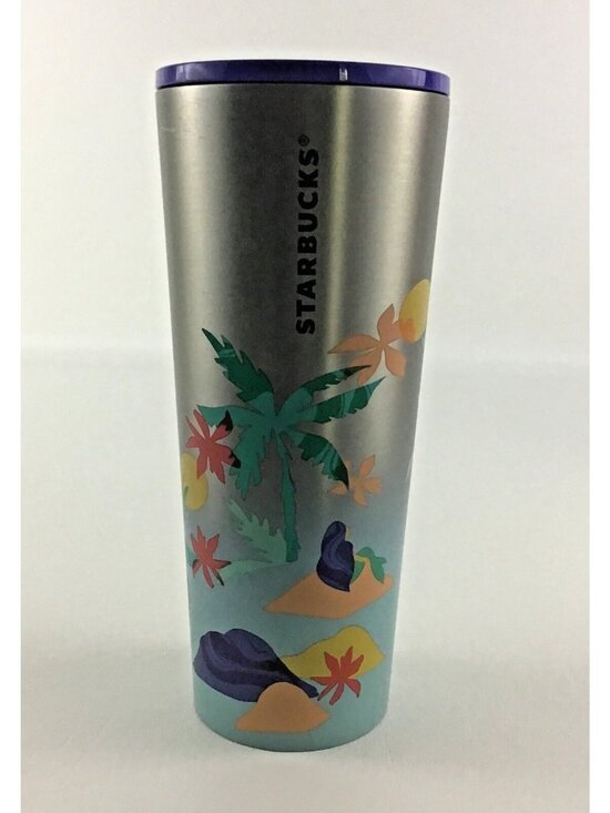 Starbucks Other - Starbucks 2020 Summer Stainless Steel Tumbler Mermaid Beach Palm Venti 24oz